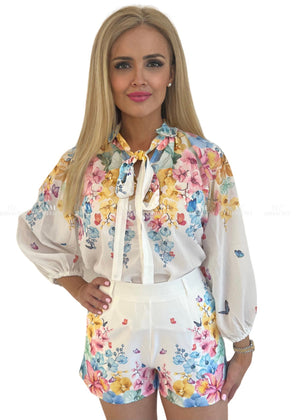 Ellie Butterfly Blouse Two Piece Co Ords