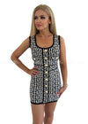 Margot Black Geometric Dress Dresses