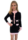 Vanessa Black & Pink Bodycon Dress Dresses